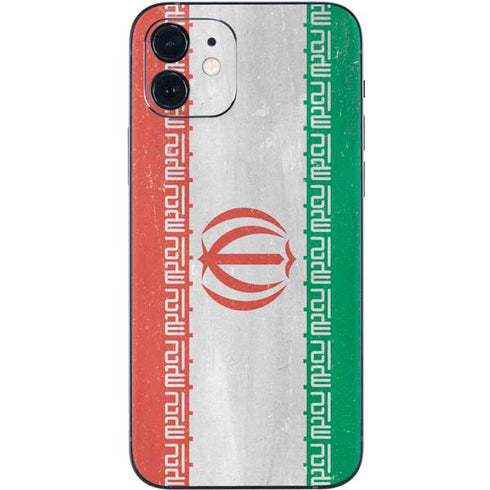 Iran Flag Distressed iPhone 12 Skin